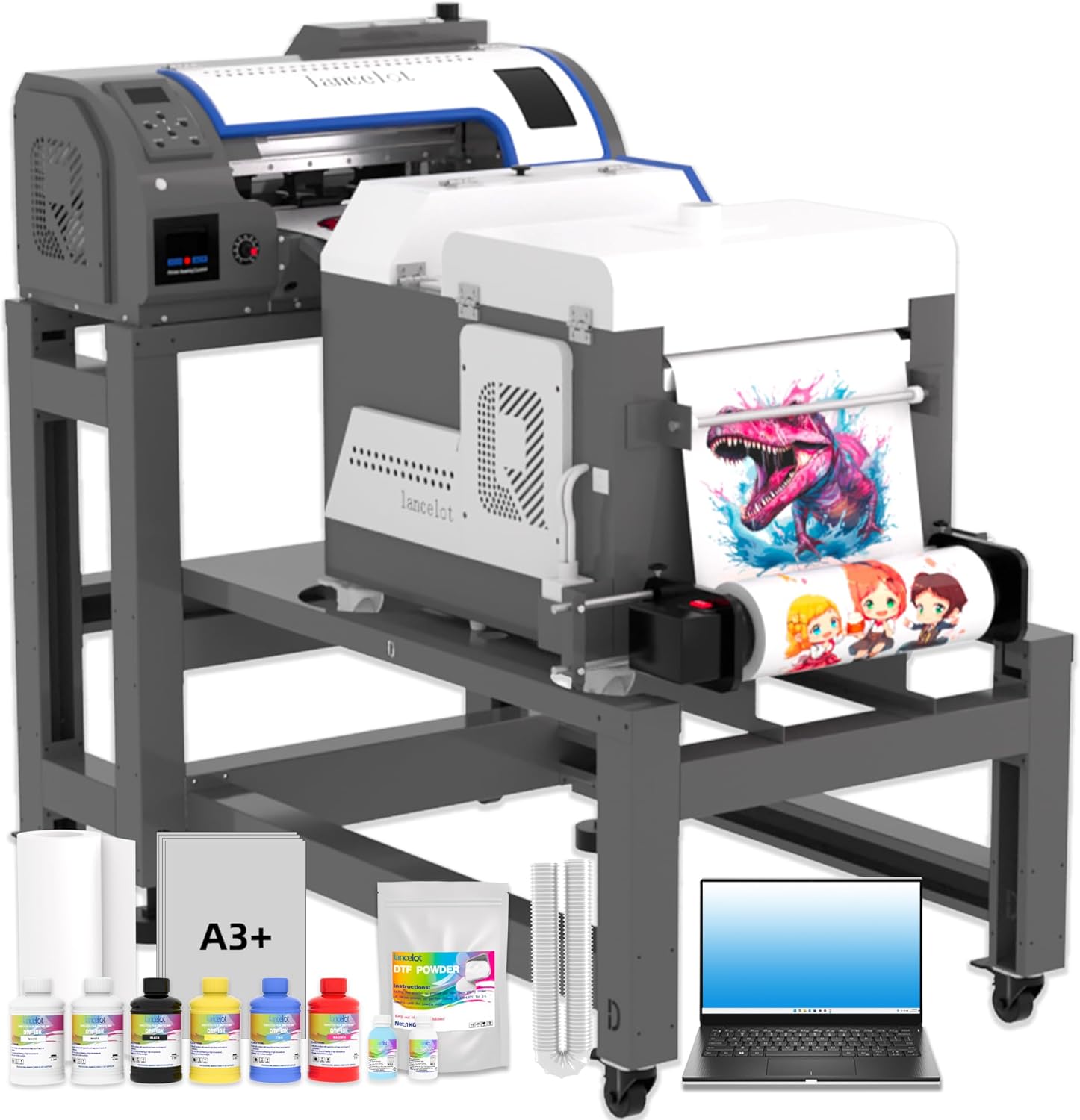 Lancelot M1630 Pro DTF Printer Bundle:Auto Powder Heating & All-in-One Bracket,High Speed Printing,Easy Setup,Professional Quality for T-Shirt Printing,Perfect for Small Business Owners &DIY hobbyist