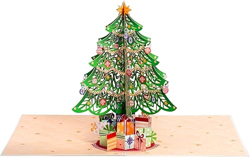Miniatura 5 de Paper Love Tarjeta desplegable para árbol de Navidad 3D, con árbol de Navidad desmontable de recuerdo, regalo para Navidad o vacaciones, cubierta