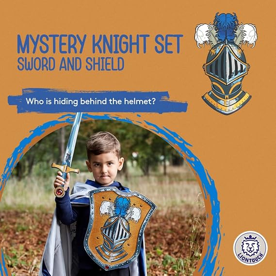 Liontouch - Mystery Knight Toy Sword & Shield For Boys - Age 3-8 years | Medieval Play Set in Durable & Safe Foam For Kid’s Pretend Play | Safe Weapons & Battle Accessories For Dress Up & Costumes