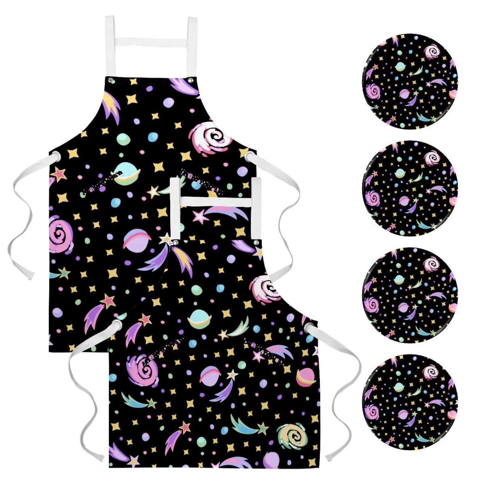 Tablier de cuisine pour restaurant et bistrot noir simple style soigné - 7