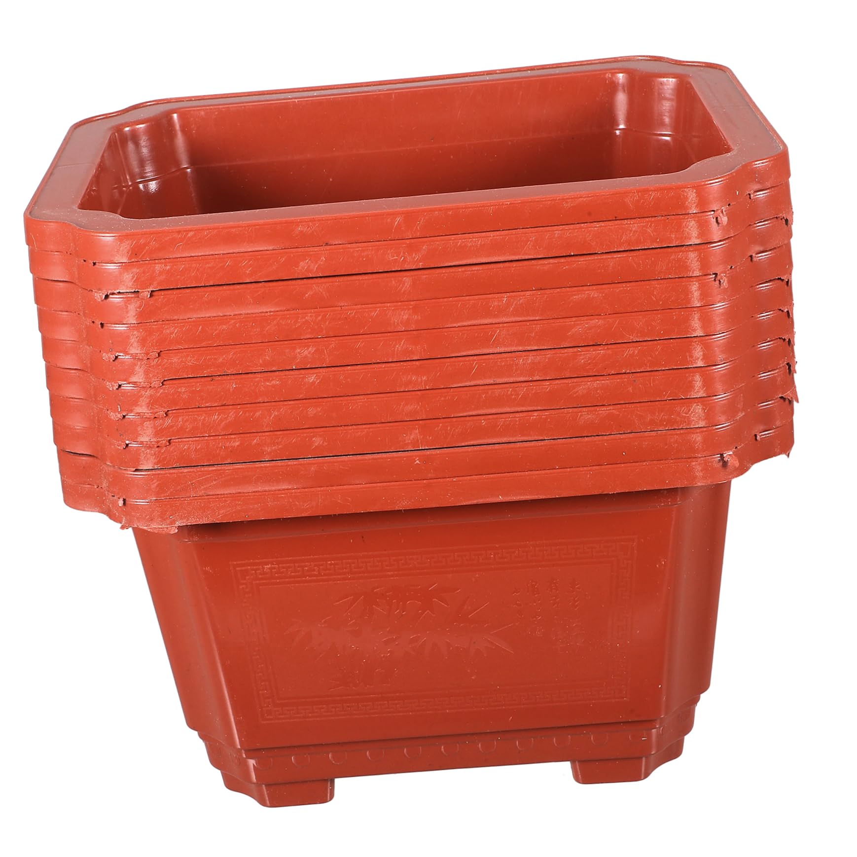 BESPORTBLE 10 Uds Maceta Jardinería Contenedor De Bonsái Cuencos De Drenaje Maceta De Jardinería para El Hogar Maceta Grande para Bonsái Macetas Cuadradas para Orquídeas Macetas De Jardín