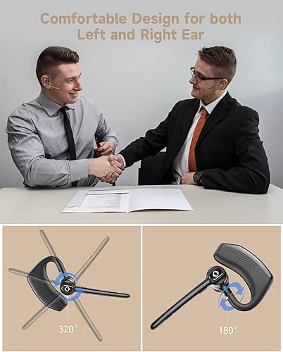 Miniatura 6 de Bluetooth Headset Wireless Earpiece for Android iPhone 180H Playtime 1000mAh Wireless Charging Case Microphone Earpiece Handsfree Single Ear Headset