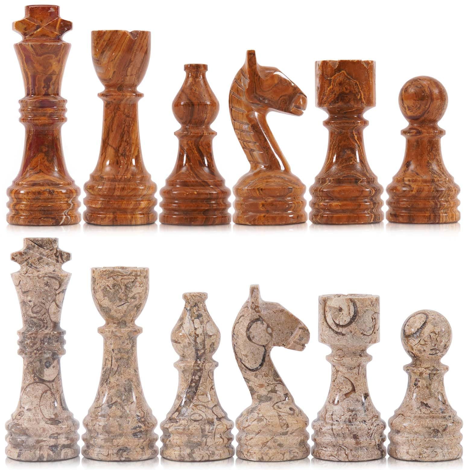 チェス　大理石　レトロ CHESS(チェス)：大理石駒×大理石盤(大2) | Gallery | 造形作家