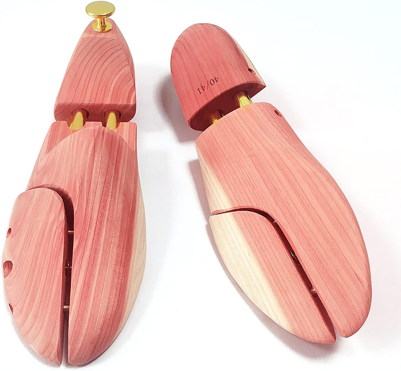 1 Pairs Twin Tube USA Grown Red Cedar Wood Adjustable Width Shoe Shaper For Men Women Shoe Tree, Crease Protector