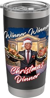 Winner Winner Christmas Dinner – President Trump Santa Funny Stainless Steel Insulated Tumbler