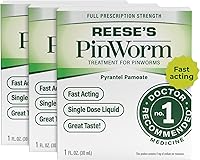Reese's Pinworm Medicine Liquid Dewormer: #1 Doctor Recommended Pyrantel Pamoate, Banana Flavor, 1oz Pack of 3 for Kids 2+ & Adults