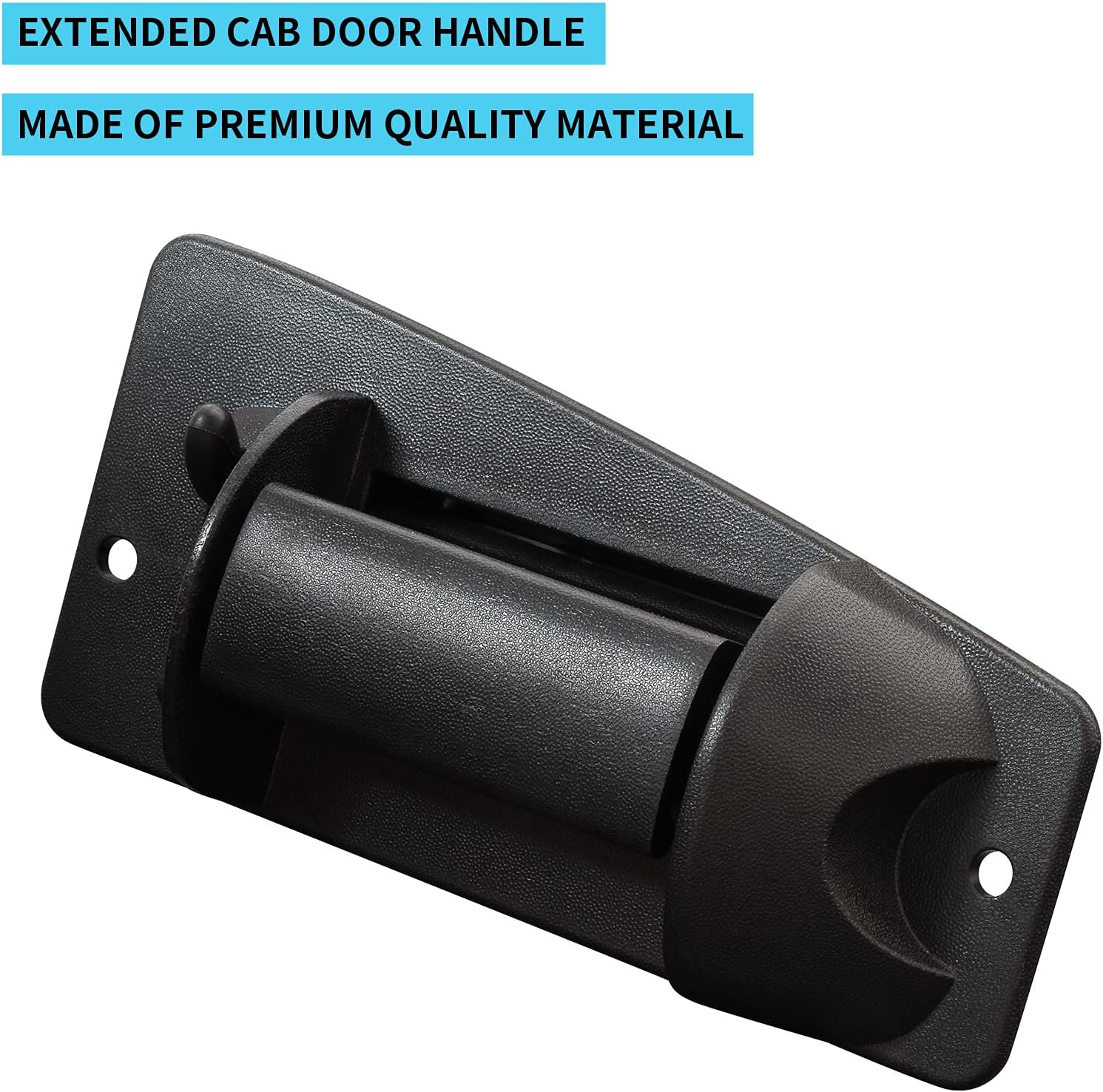 MuHize Right Rear Door Handle for 1999-2007 Chevy Silverado & GMC Sierra Extended Cab - Passenger Side Door Handles Direct Fit Replacement Handle (Black)