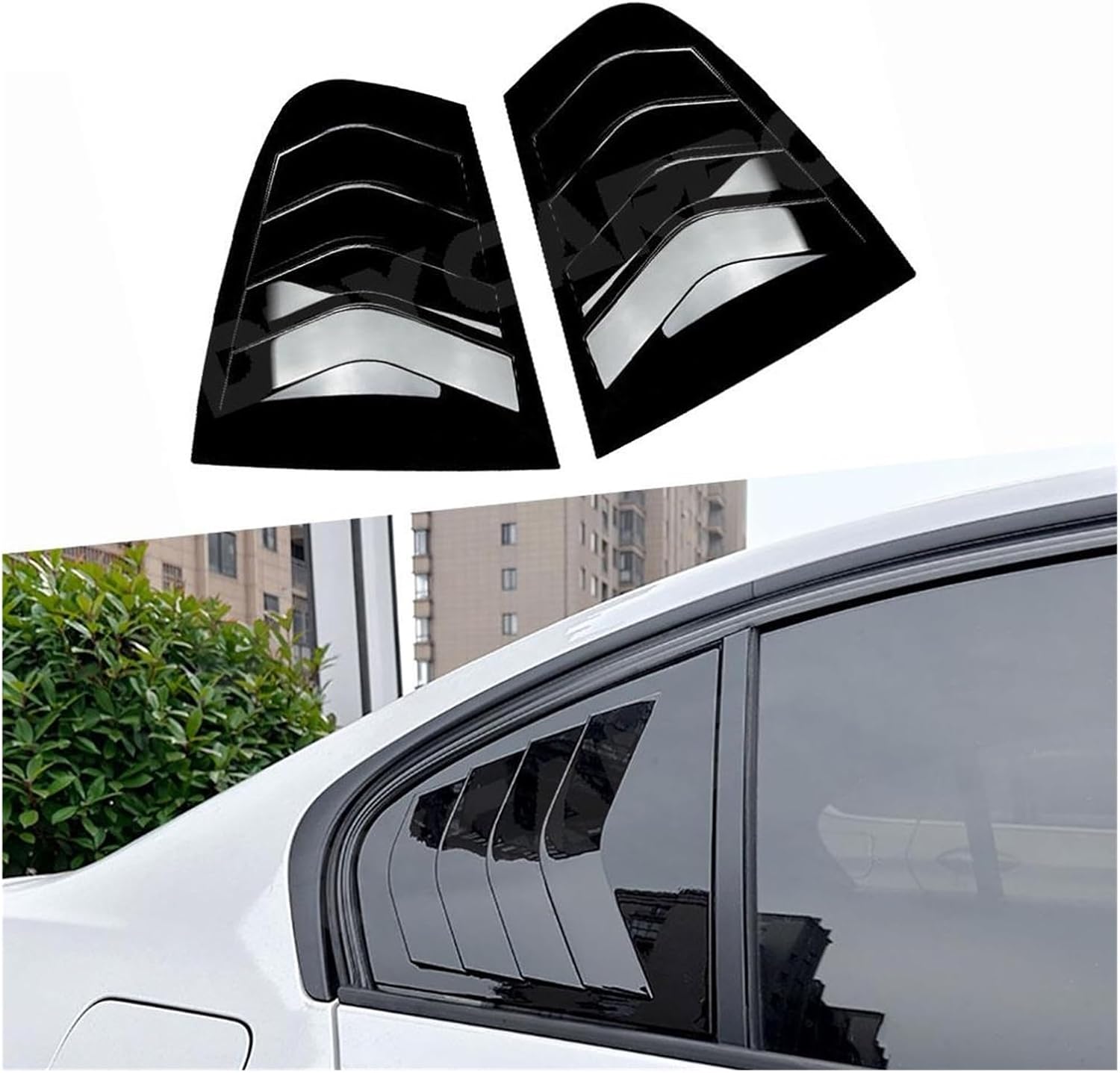 Compatible for BMW F30 318i 320i 325i 2013-2019 ABS Piano Black Rear Window Louvers Side Vent Trim Car (Gloss Black)