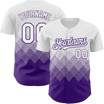 Custom Fade Baseball Jerseys Button Down Personalized Baseball Shirts Printed Stitched Name Number Logo for Men Women Youth