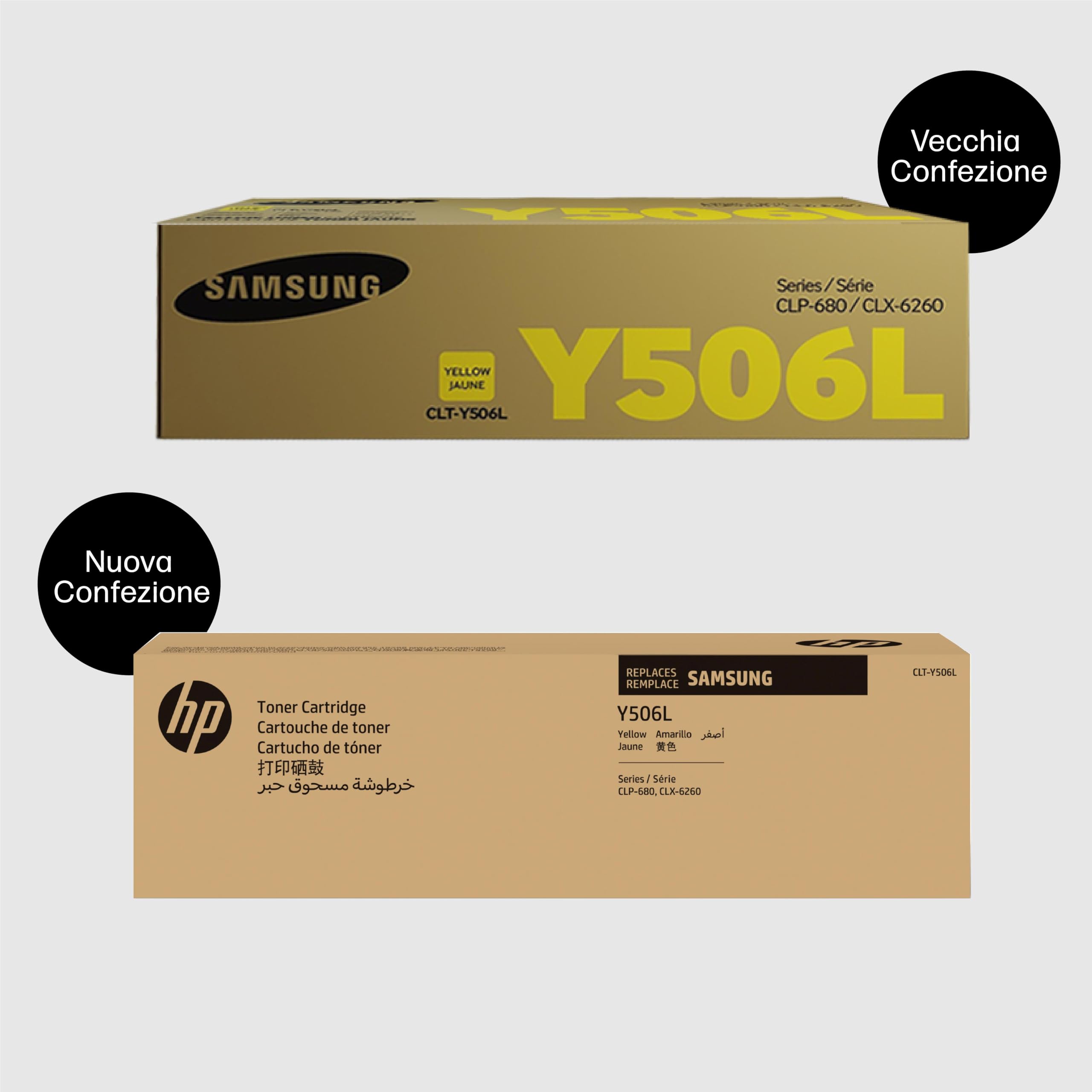 Samsung Y506L SU515A, Cartuccia Toner Originale Alta Capacità da 3500 Pagine, Compatibile con le Stampanti Samsung Laser Color CLP-680, CLX-6260, Giallo