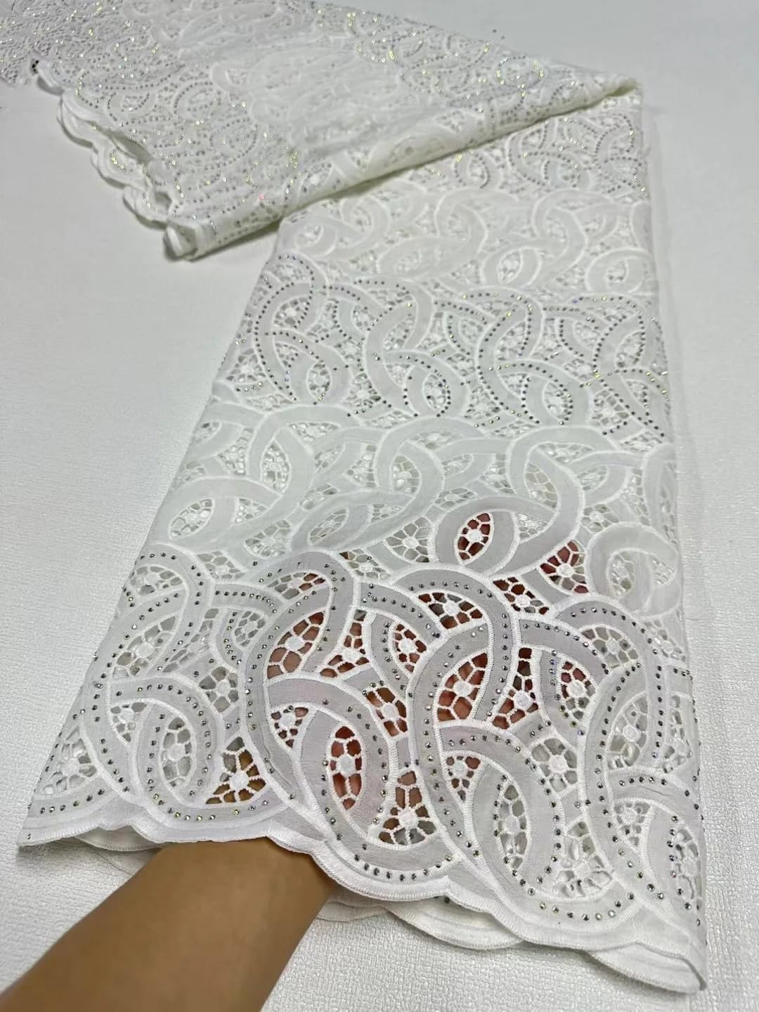 Tessuto di tulle in pizzo di cotone per cucire abito da sposa chiffon partito 5Yard
