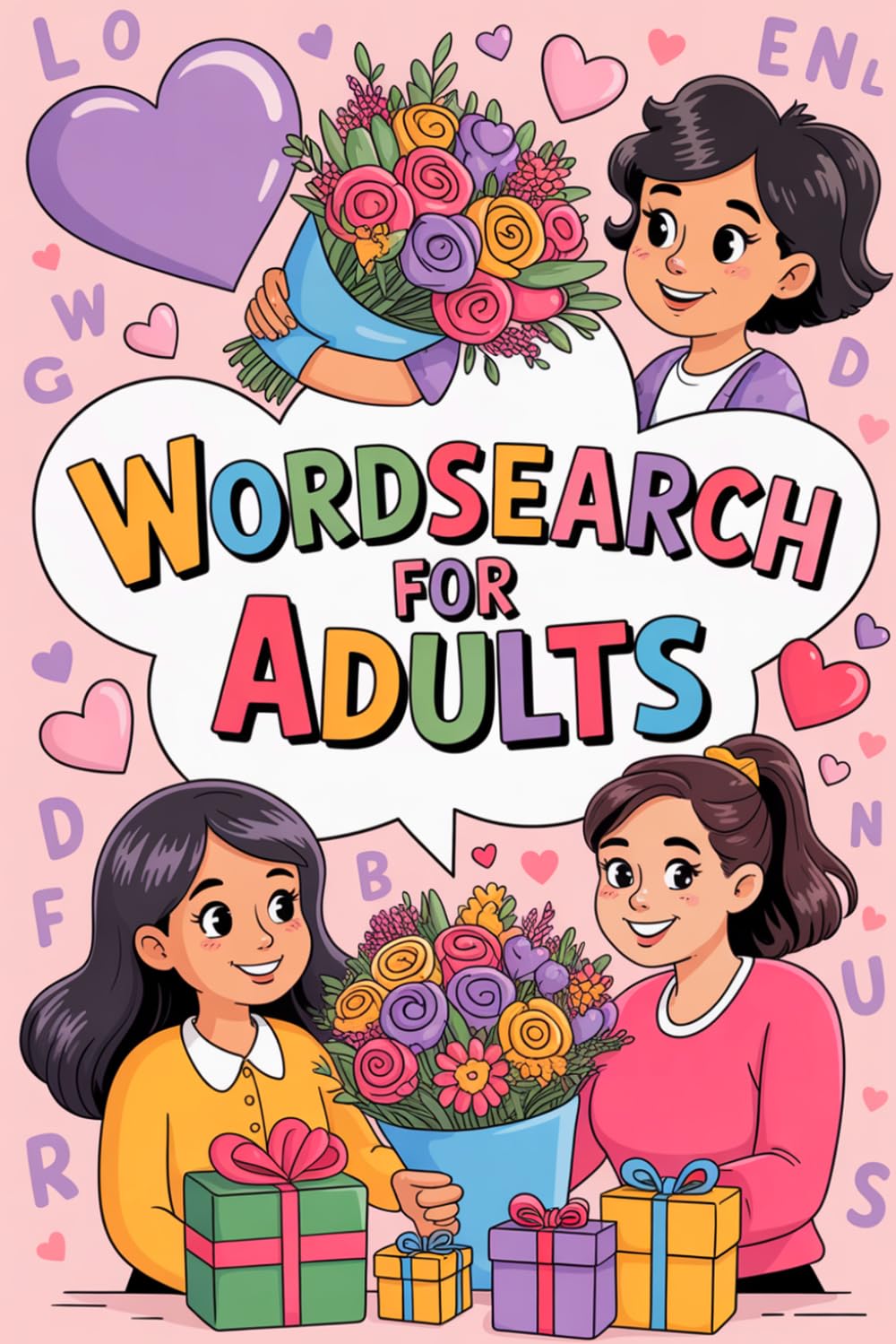 Wordsearch for Adults: Focus-Ready Mind Wellness Puzzle Workbook for Grown-Ups with Mother's Day Vibes