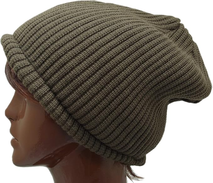 ニットキャップ バルーン型 大きいサイズ 帽子 ニット帽メンズ オリーブ ニット 通販