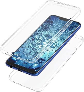 Microsonic Huawei Mate 20 Lite için Kılıf 6 tarafı tam full koruma 360 Clear Soft Şeffaf [Mate 20 Lite ile Uyumlu Kılıf - Şeffaf]