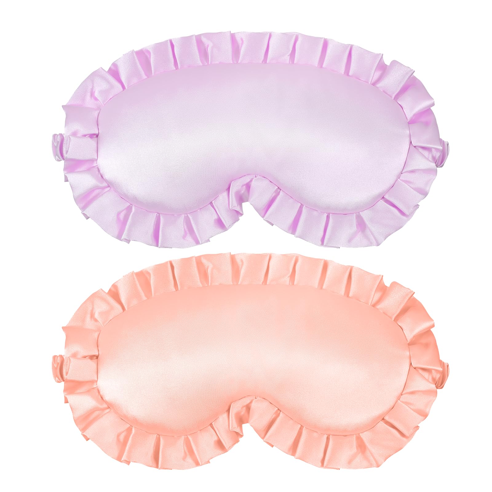 Photo 1 of 2 Pack Kids Sleep Mask Eye Cover Silk Sleep Mask with Adjustable Elastic Band Blindfold for Sleeping Soft Eye Shade Night Masks for Travel Party Supplies Birthday Boys Girls Men Women