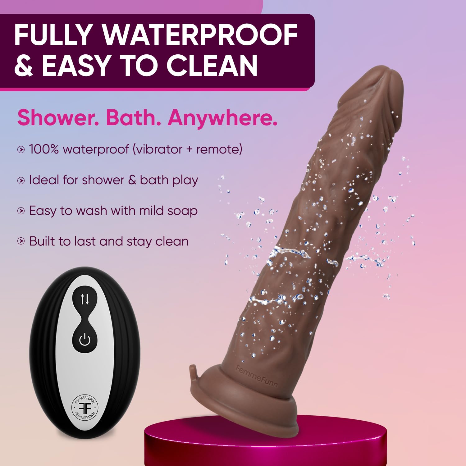 Femmefunn Thruster Shaft Dildo Brown 22,3 cm