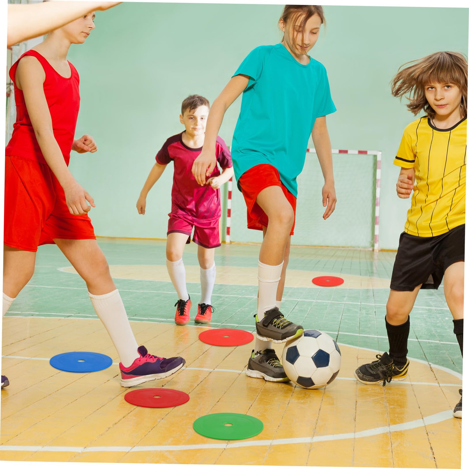 12 Piezas Marcadores de Disco Plano Resistentes para Fútbol Baloncesto y Marciales Interior y Exterior Conos para Mejorar Agilidad y Técnica