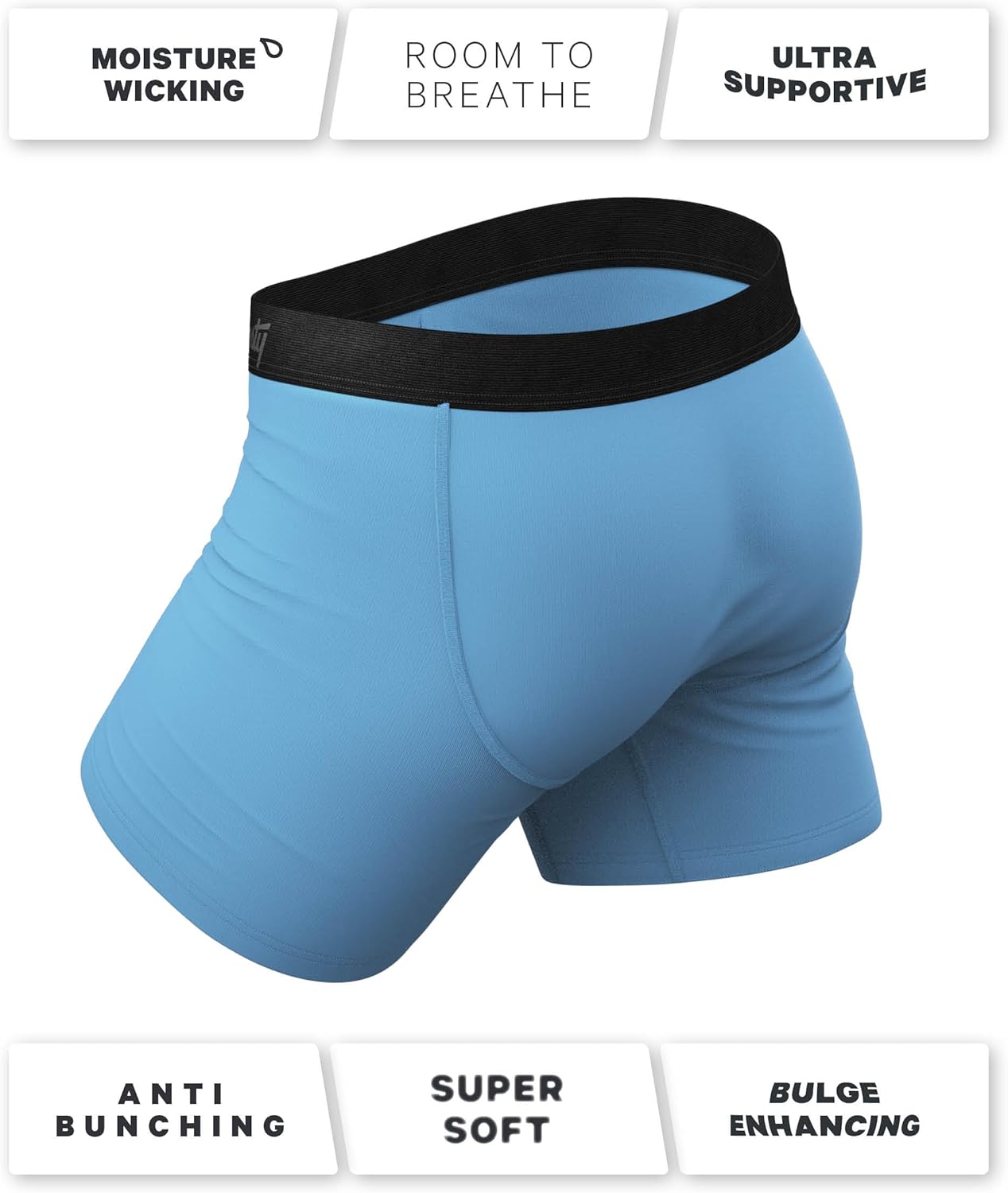 Shinesty Boxer Briefs for Men Pack of 3 - Hammock Support Pouch Underwear for Men with Fly - Image 4