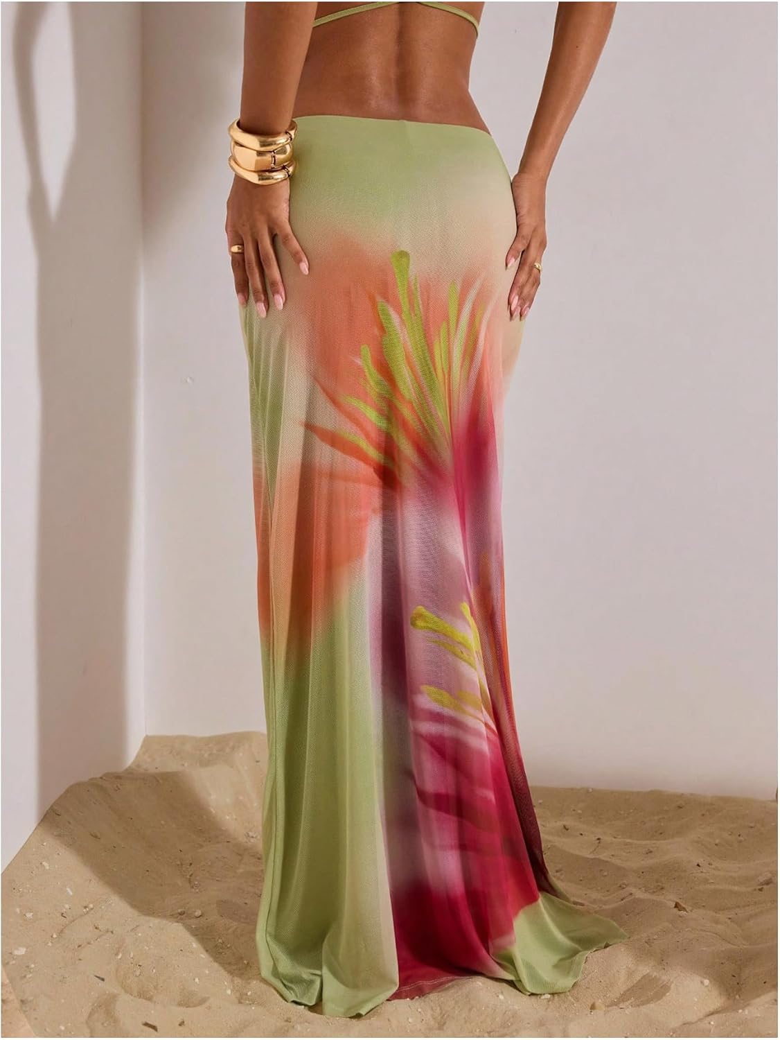 MakeMeChic Women's Summer Beach Maxi Skirt Y2k Floral Boho Flowy Long Skirt - Image 4