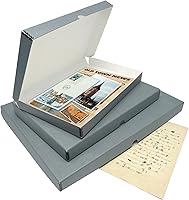 Vista 5 de Lineco Folio Storage Box, Clamshell Design with Metal Edge. 18.5x24.5x1.75 Inches, Archival Boxboard, Preserve Photos, Cards, Magazines, Documents