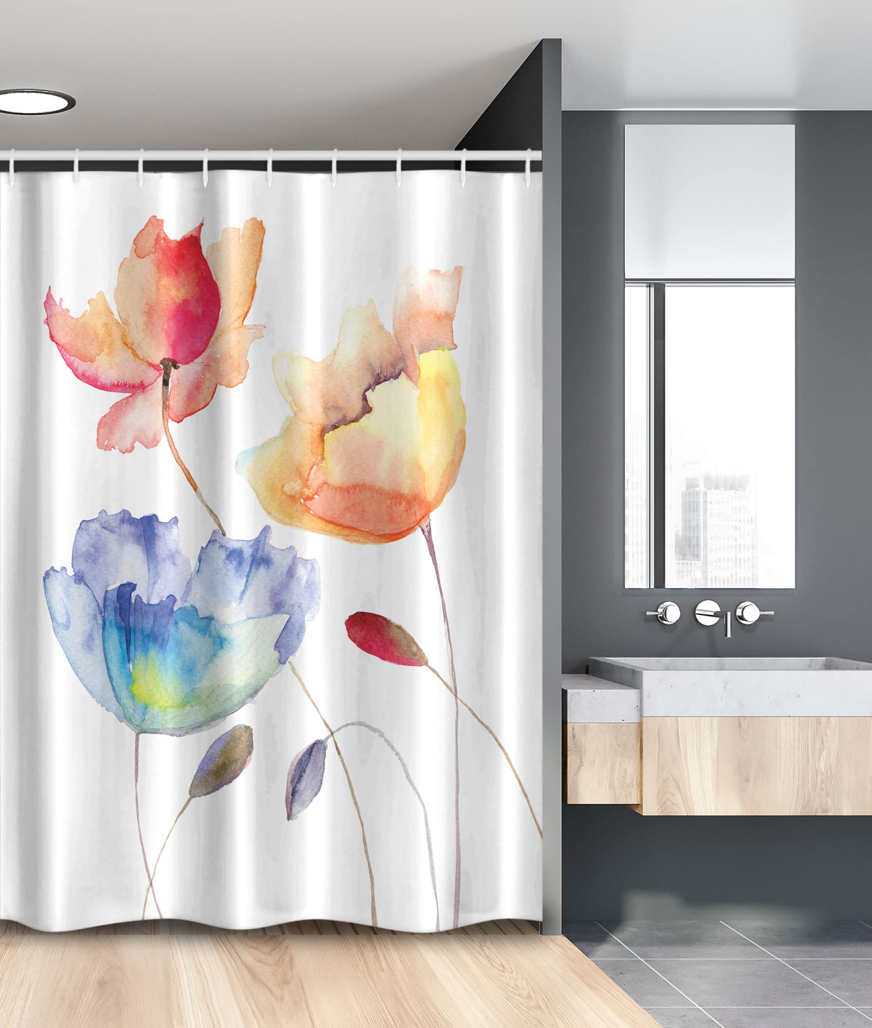 Colibris Avec Des Fleurs De Lys Oiseaux Et Des éclaboussures De Couleur à L' aquarelle 3, image size:1696x2000