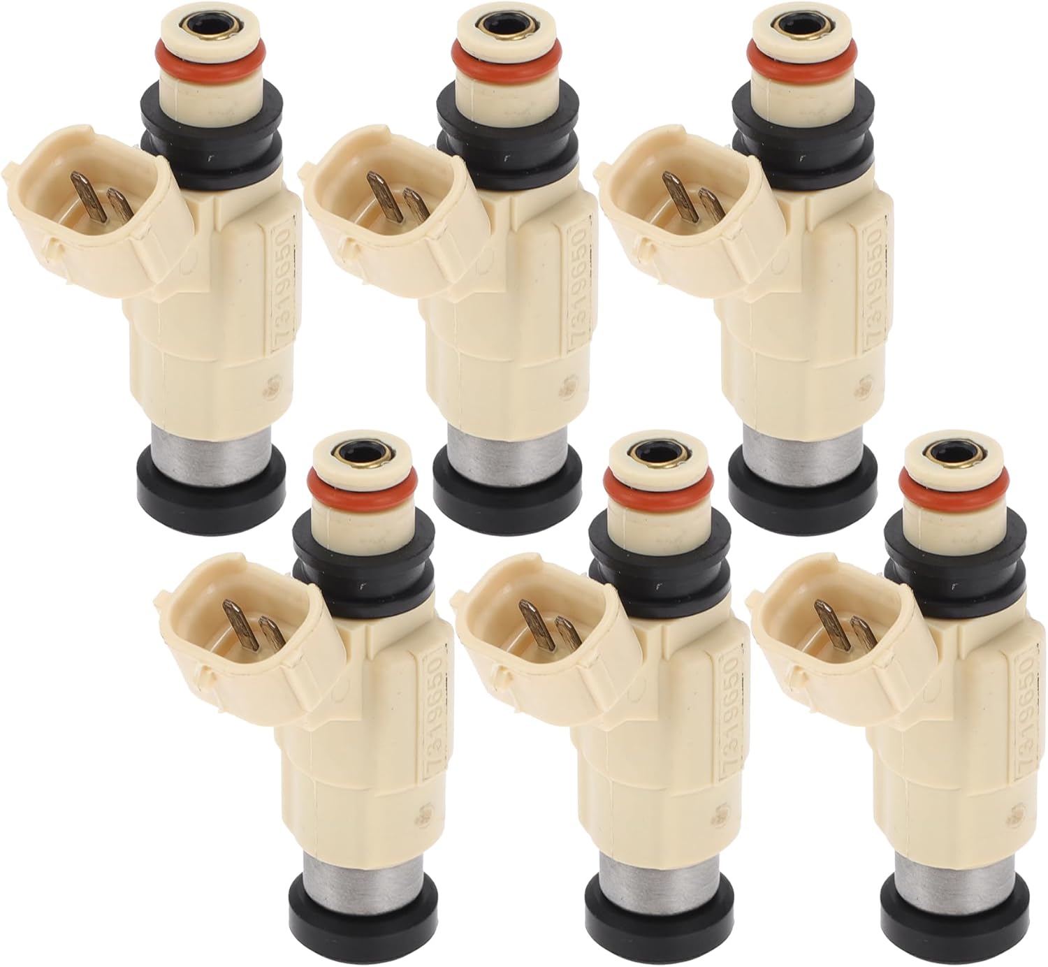 Fuel Injector for Suzuki XL-7 2.7 2002-2006 Flow Match No.15710-52D00 Fuel Nozzle Beige 6 Pcs Automotive Parts