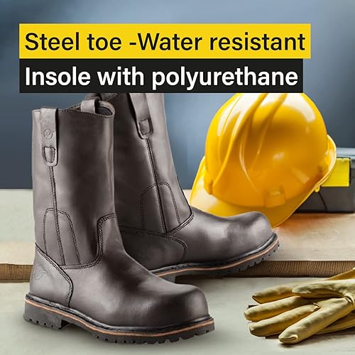 Miniatura 3 de Westland Texan Wellington EH - Botas de seguridad, resistentes al agua, suela de goma de nitrilo, diseño para aceite y soldadura, 100% cuero