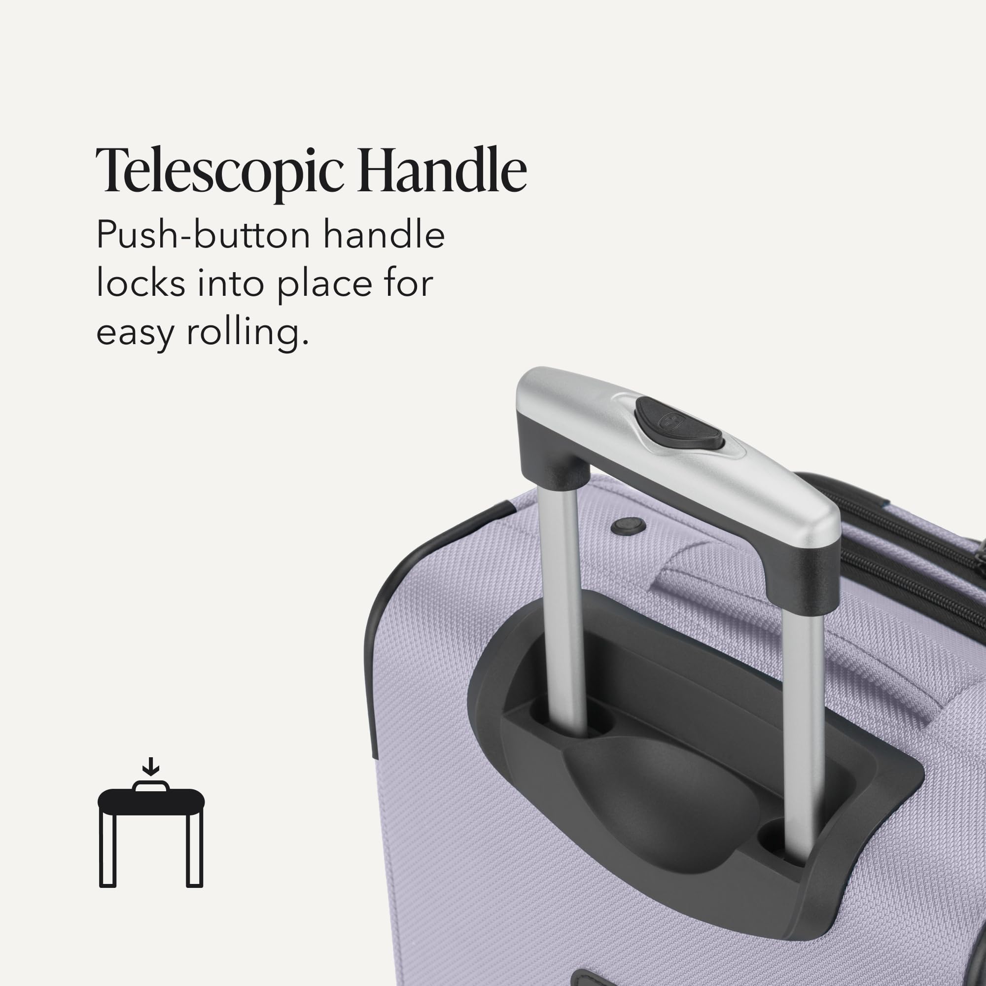 SWISSGEAR Sion Carry-On/Large Softside Expandable Spinner Luggage Set, Lightweight, Evening Haze, 2-Piece Set (21/29-Inch) view 8
