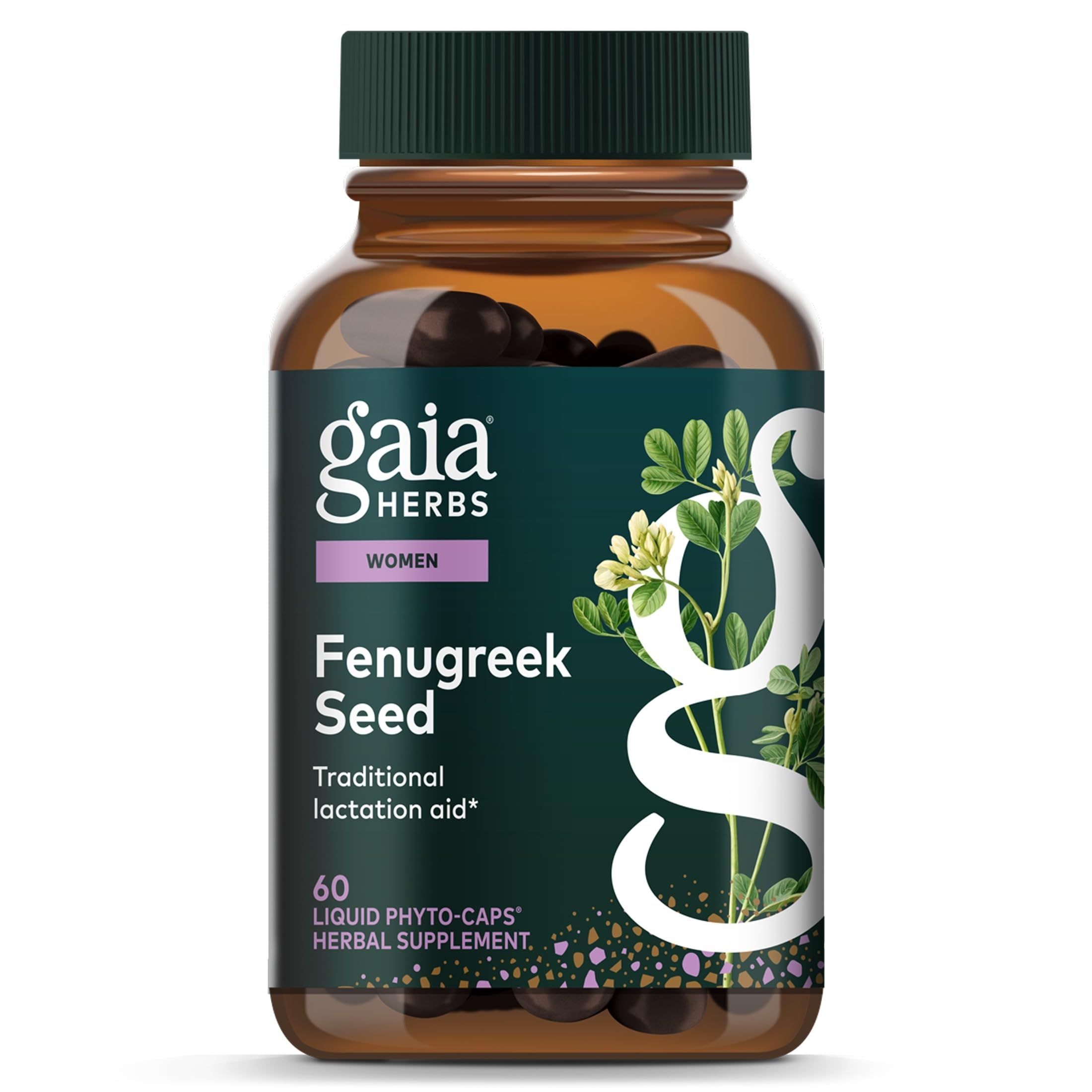 Gaia Herbs Fenugreek Seed, 60 Vegan Capsules, 20 Servings