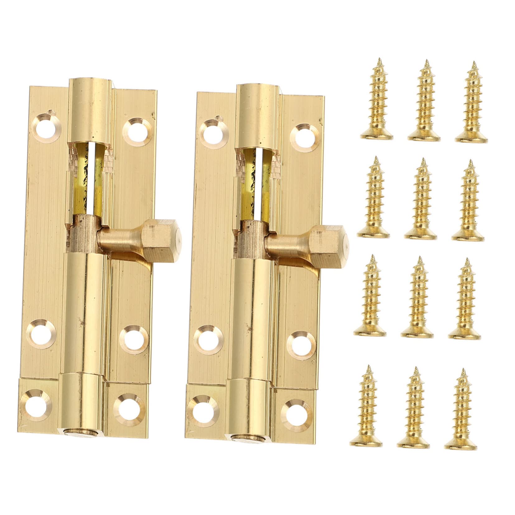 jojofuny 2pcs Deadbolt Lock Door Security Lock Safety Locks for Doors Copper Door Bolt Bathroom Bolt Lock Bolts Door Lock Bolt Door Bolt Lock Door Buckle Door Brass Bolt Simple Door Latch