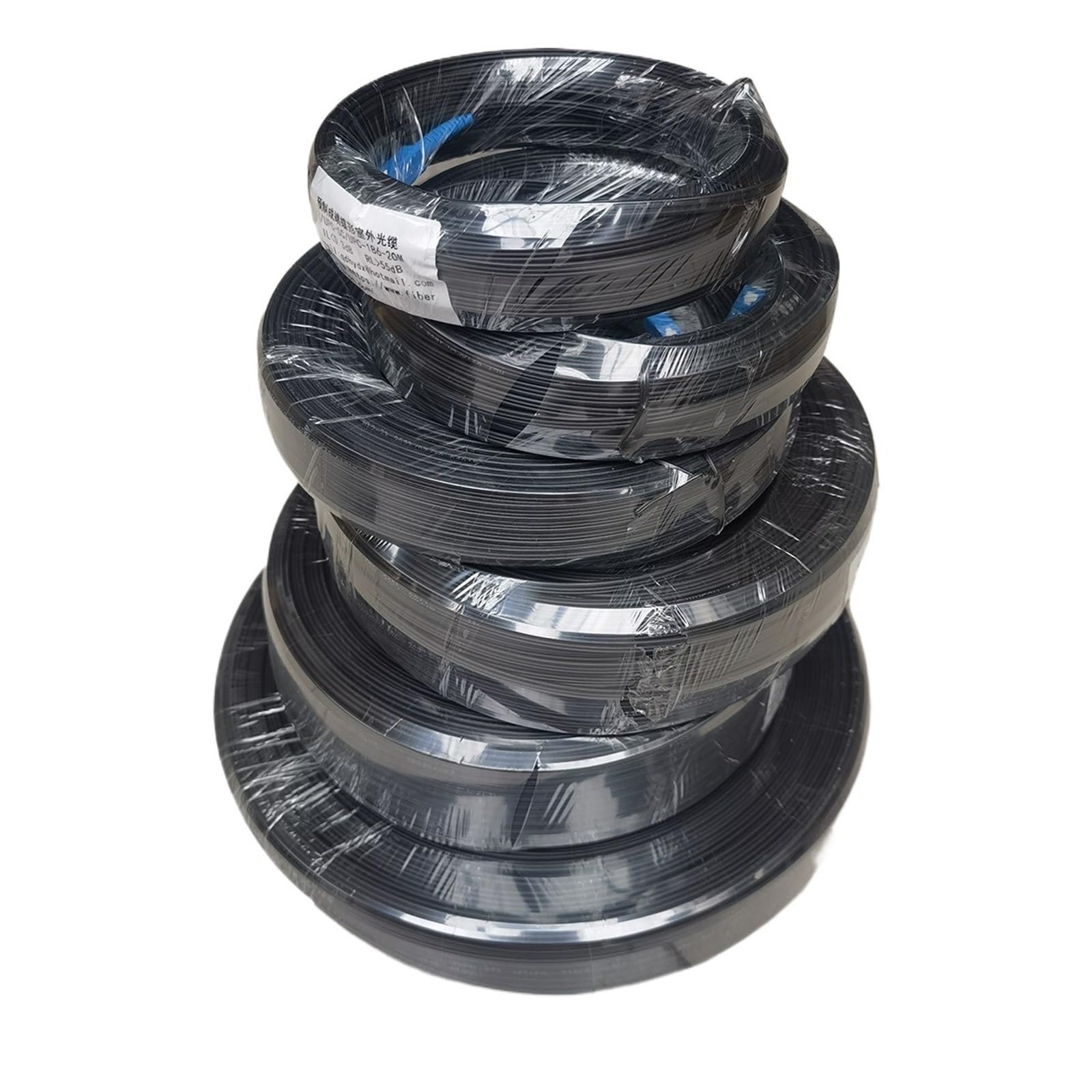 Câble à fibre optique extérieur SC/UPC-SC/UPC 60M 80M 100M 150M 200M FTTH, câble de raccordement monomode(80M With Adapter)