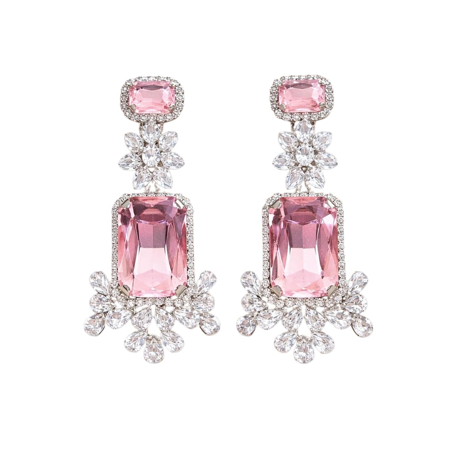 Viora Jewels Teal Green Crystal Drop Earrings for Women | Floral Designer Dangle Earrings | Elegant Statement Earrings - Review, Price and Buying Guide
