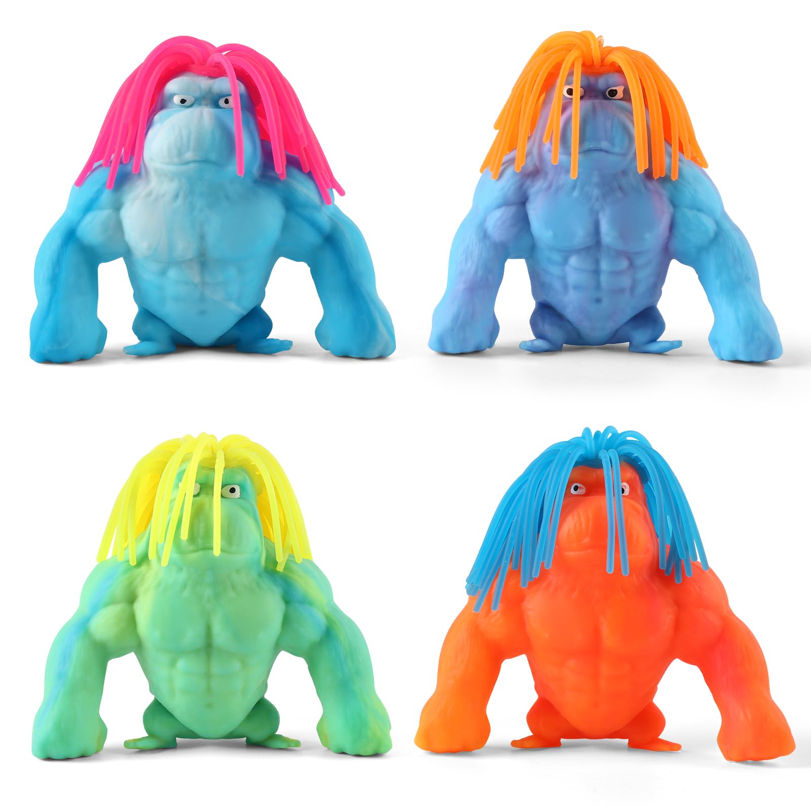 Amazon.com: Weird Hair Gorilla Stretchy Toys – 4PCS Funny Squishy