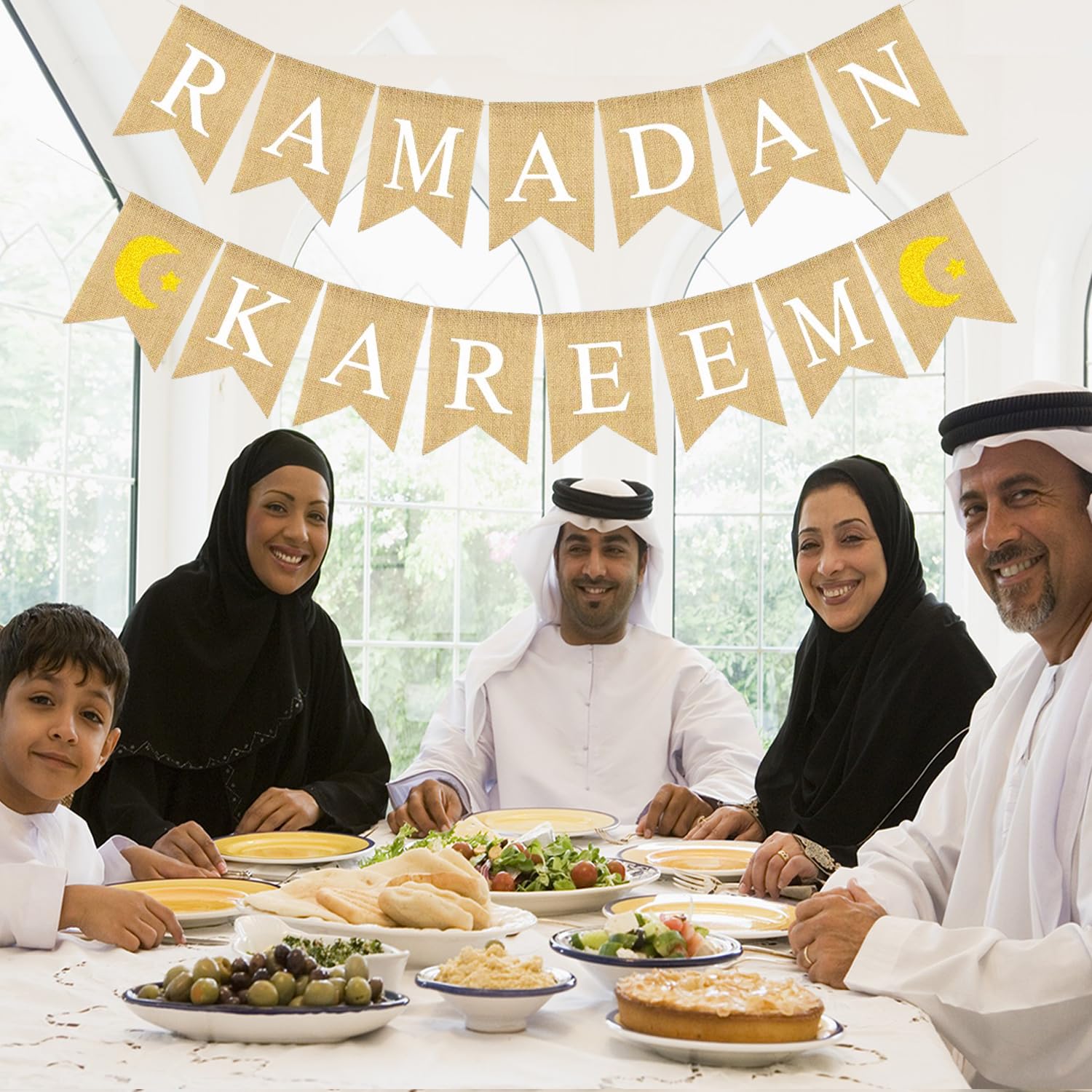 Décoration Ramadan, Bannière Kareem, Bannière Aïd Mubarak, Bannière En