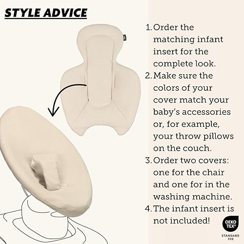 Miniatura 3 de Ukje  Funda para el modelo antiguo 4moms mamaRoo 4 Baby Swing y modelo antiguo rockaRoo  Muchos colores  Hecho a mano en Europa  Compatible con