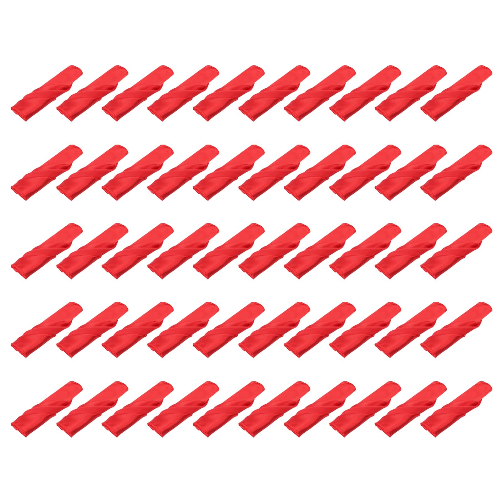 QUARKZMAN 50 Piezas Servilletas de Mesa de Satén Rojo Poliéster Cuadradas Brillantes Servilleta de Mesa de Tela para Eventos Decoración de Mesas de Boda, 18x18