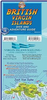 British Virgin Islands Dive Guide BVI Waterproof Map