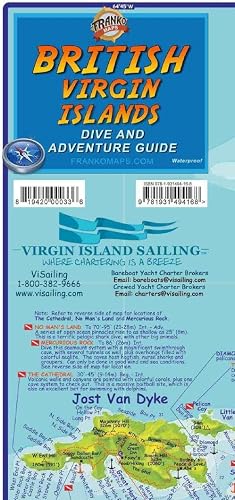 British Virgin Islands Dive Guide BVI Waterproof Map