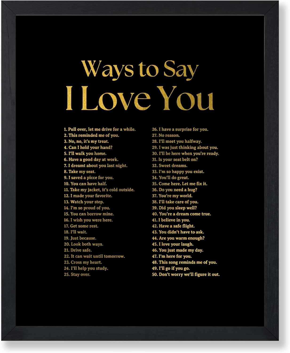 Poster Master Ways To Say I Love You Poster - Motivational Print - Valentine's Day Art - Positive Quote Design - Love Design - Pink Typography Decor - Romantic Living Room Decor - 8x10 UNFRAMED