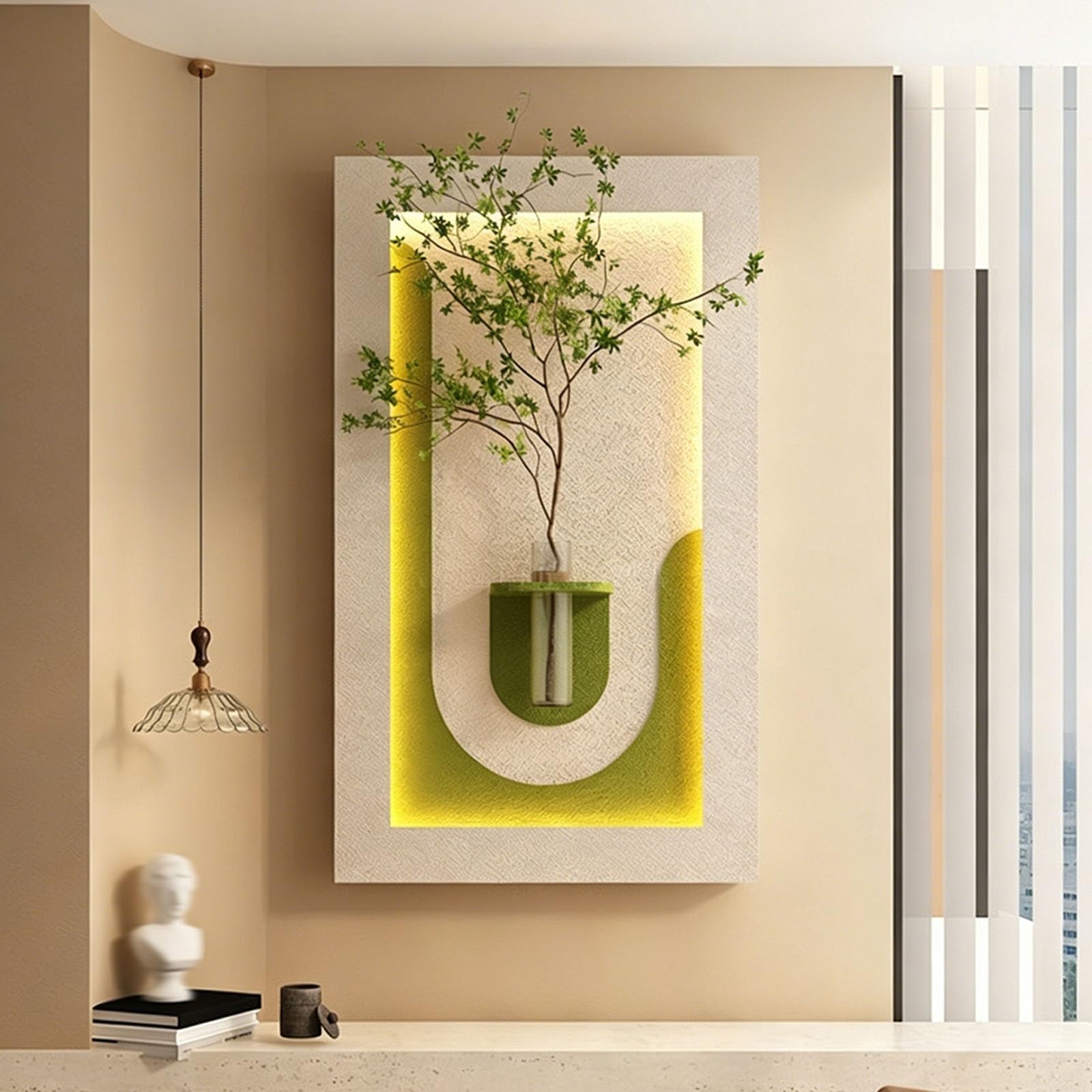 Décoration murale LED 3D pour salon et chambre moderne chic