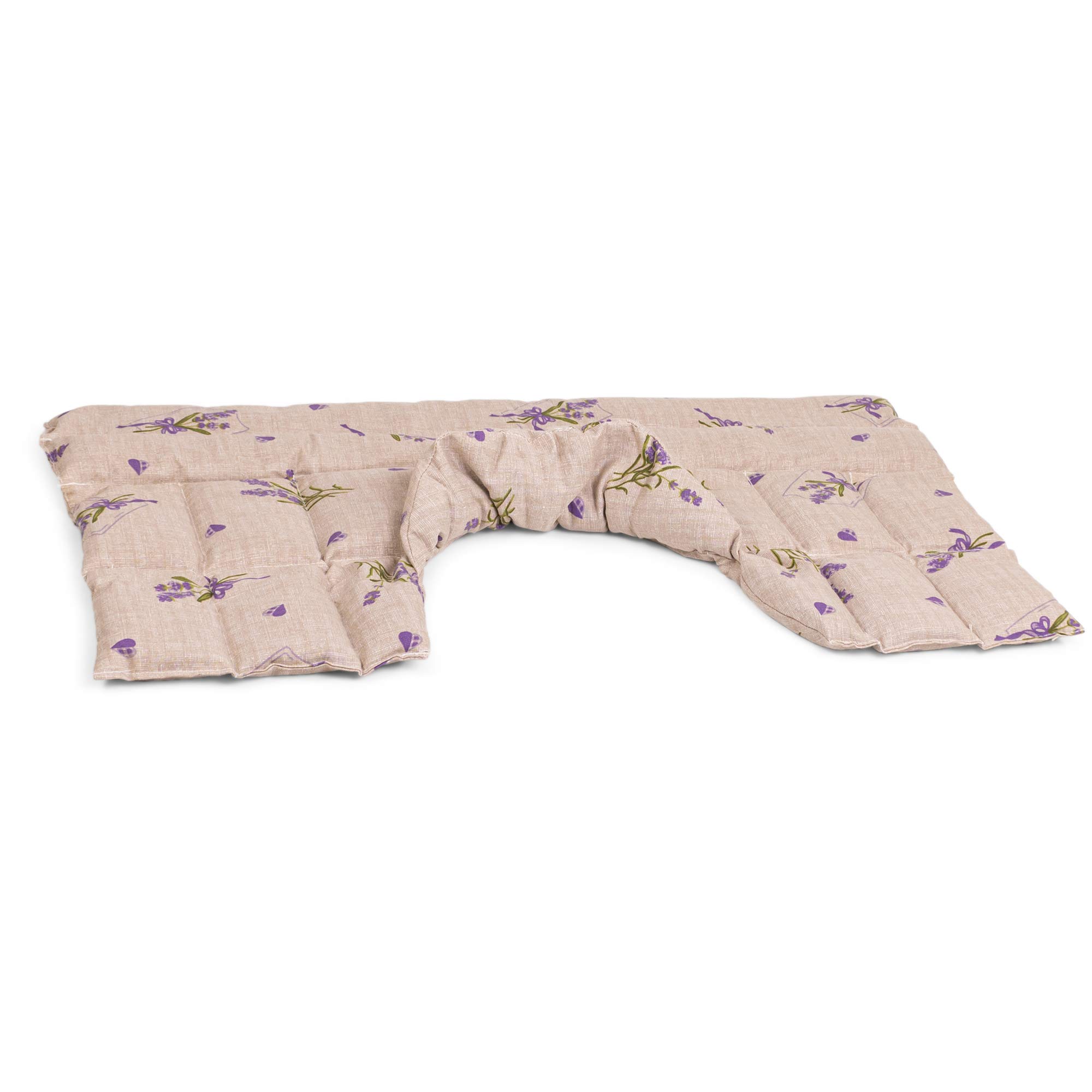 Wärmekissen Nacken: Rapssamenkissen Schulter & Nackenkissen mit Kragen. Körnerkissen, Nackenwärmer - Einfach im Ofen oder Mikrowelle warm machen (Landhausstil Romantik, Rapssamen)