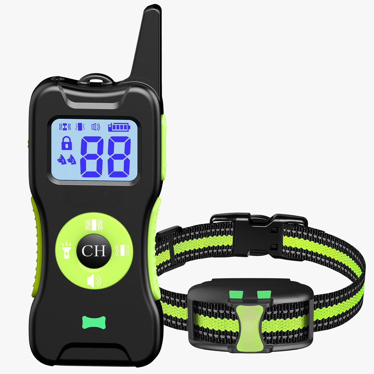Collier de Dressage pour Chiens, Portée de 1000m Étanche IP67 avec Verrouillage de Sécurité pour Petit Grand Chien