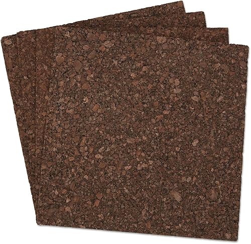 Miniatura 2 de Universal 43403 Paneles de azulejos de corcho, marrón oscuro, 12 x 12, paquete de 4 unidades
