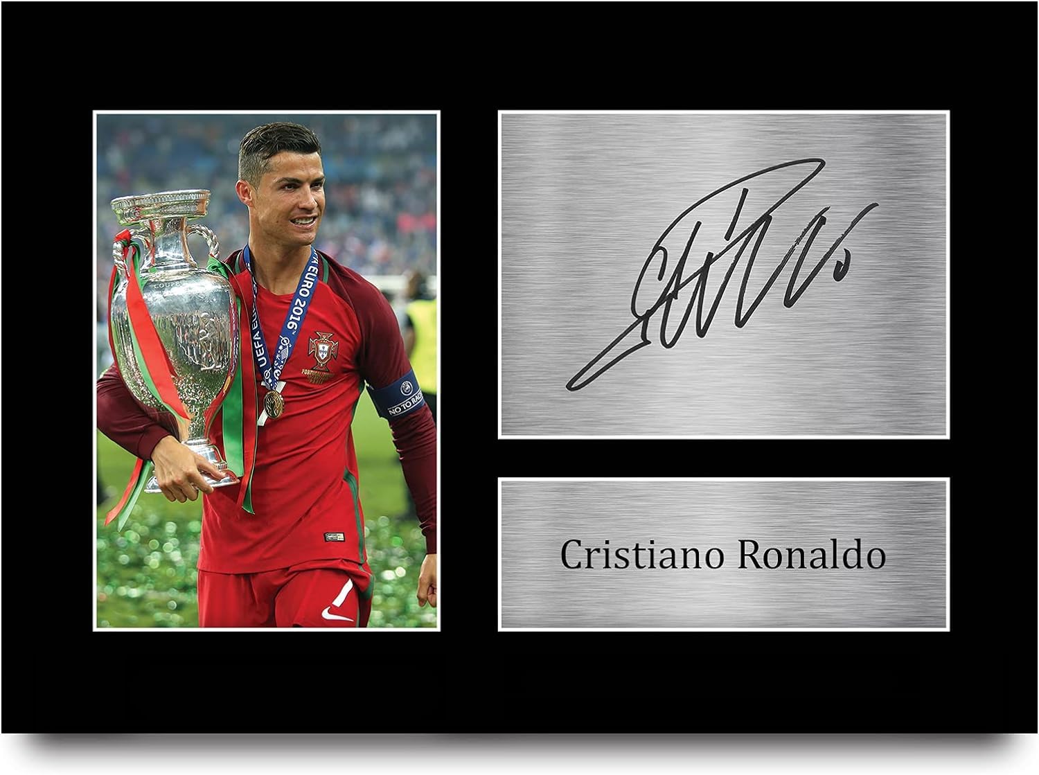 BPA® Portugal Gifts Cristiano Ronaldo Gift Signed A4 Printed Autograph Photo Display-21 x 29.7 cm
