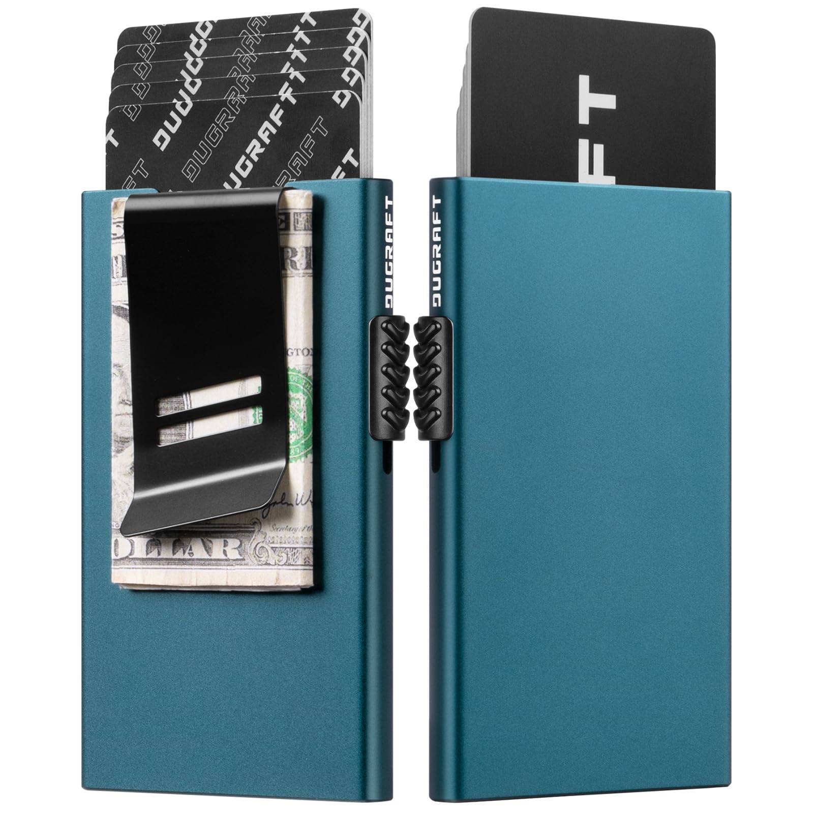DUGRAFT Card Wallet for Men Credit Card Holder RFID Blocking Pop Up Card Holder Women Minimalist Wallet Slim RFID Wallet With Money Clip, Holds 5-6