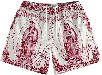 Men's Paisley Shorts Graphic Print Casual Bandana Retro Lightweight Running Boxing Mesh Boho Shorts