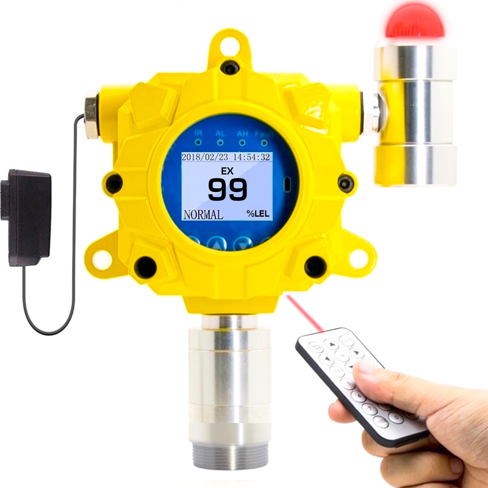 Detector de Gases Combustibles EX LEL | Certificado de Calibración EU | Salida de Relé, RS485 MODBUS, 4–20 mA | 0–100% LEL