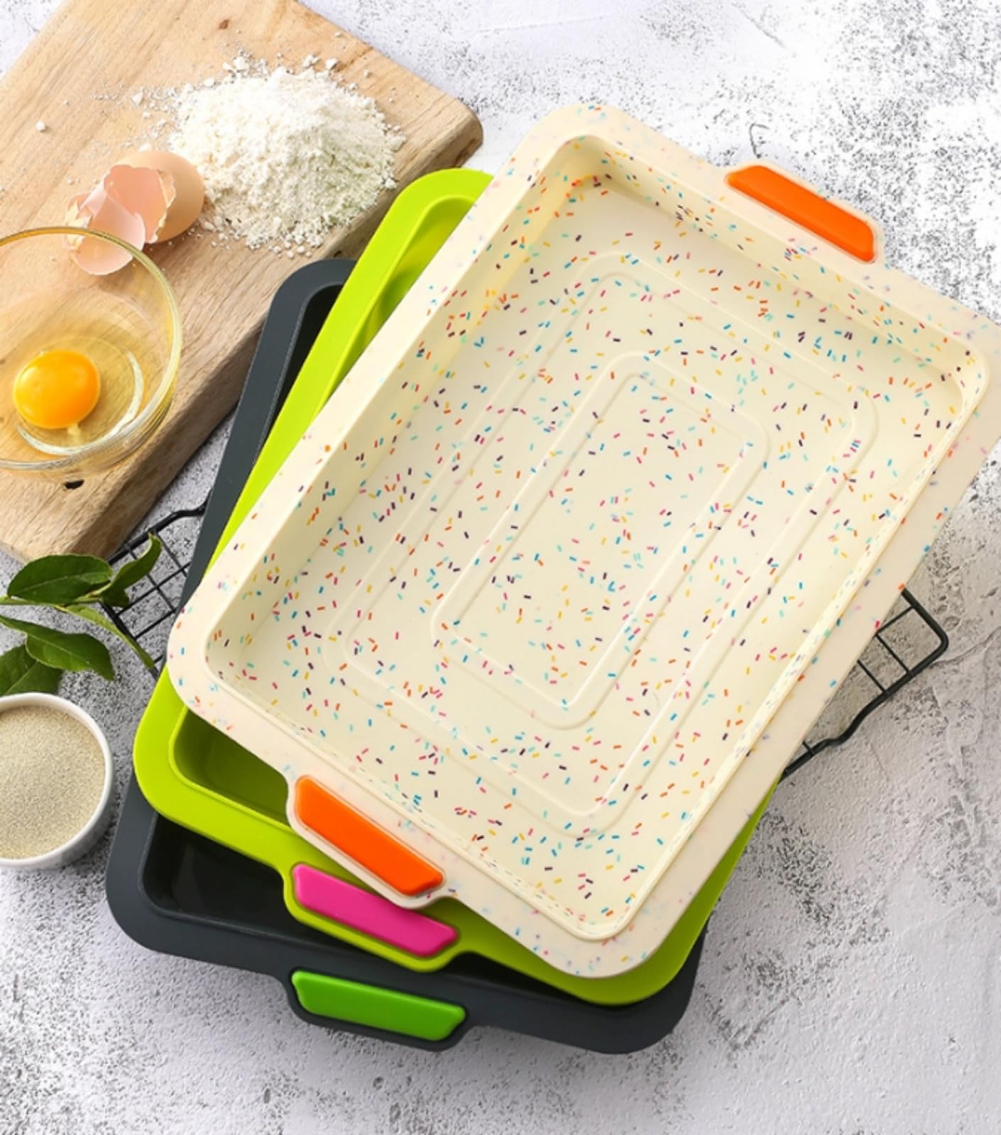 Stampi for plumcake in silicone, teglia rettangolare for pane, stampi rettangolari for torte, stampo for la cottura del pane, in silicone, adatti for la cucina quotidiana, cene in famiglia, for servir
