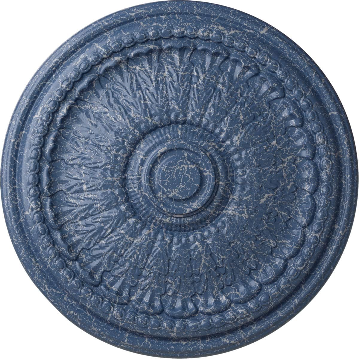 27"OD x 2 1/2"P Brunswick Ceiling Medallion (Fits Canopies up to 4 1/2"), Hand-Painted Americana Crackle