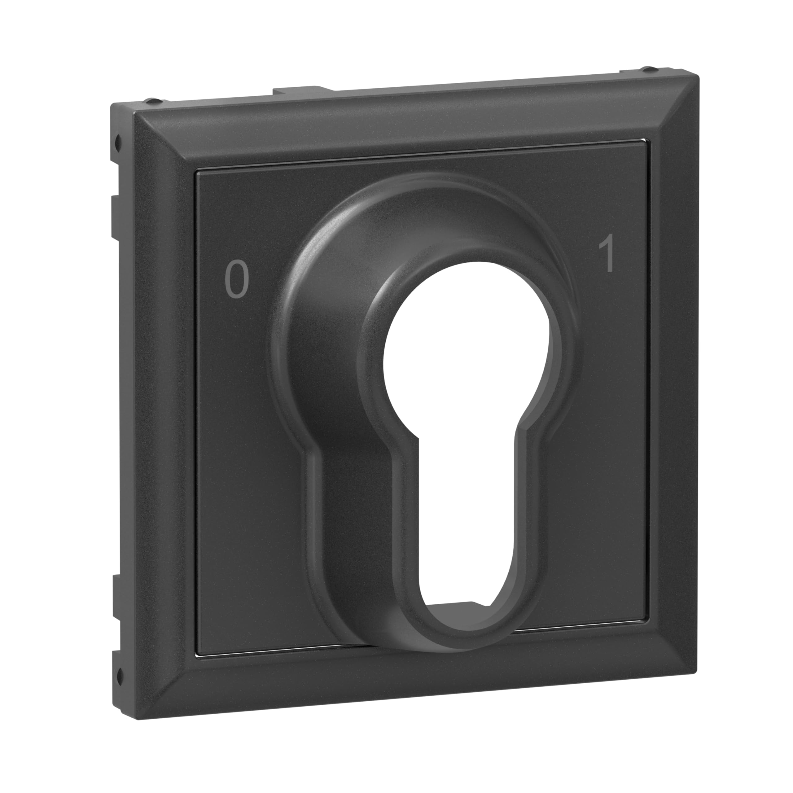 LEGRAND, Seano 765433 Cover for Key Switch 0 – 1 with DIN Half Cylinder, Colour: Anthracite Lacquered